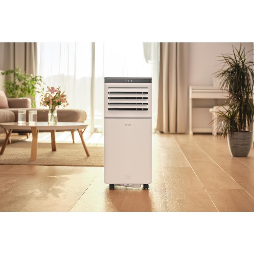 Sencor - Išmanus mobilus oro kondicionierius 3 viename su pilnu priedų komplektu 815W/230V 8000 BTU Wi-Fi baltas + nuotolinis valdymas