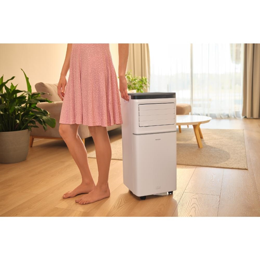 Sencor - Išmanus mobilus oro kondicionierius 3 viename su pilnu priedų komplektu 815W/230V 8000 BTU Wi-Fi baltas + nuotolinis valdymas