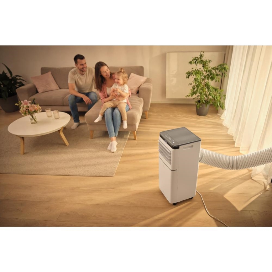 Sencor - Išmanus mobilus oro kondicionierius 3 viename su pilnu priedų komplektu 815W/230V 8000 BTU Wi-Fi baltas + nuotolinis valdymas