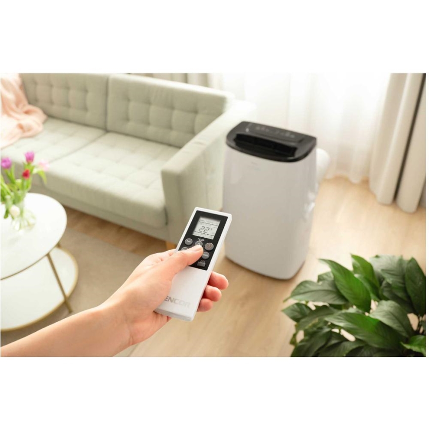 Sencor - Išmanus mobilus oro kondicionierius 4v1 įskaitant visus priedus 1750W/230V 18000 BTU Wi-Fi balta + nuotolinis valdymas
