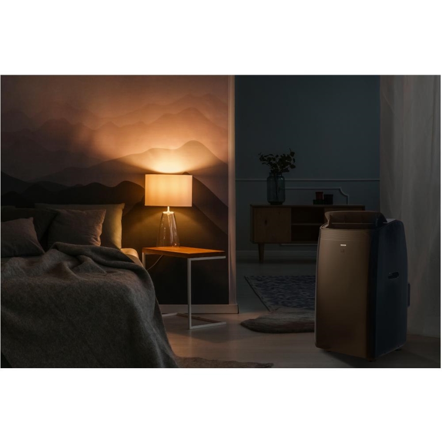 Sencor - Išmanusis mobilus oro kondicionierius įskaitant pilnus priedus 900W/230V 9000 BTU Wi-Fi juoda + nuotolinio valdymo pultas