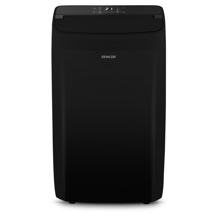 Sencor - Išmanusis mobilus oro kondicionierius įskaitant pilnus priedus 900W/230V 9000 BTU Wi-Fi juoda + nuotolinio valdymo pultas