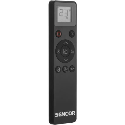 Sencor - Išmanusis mobilus oro kondicionierius įskaitant pilnus priedus 900W/230V 9000 BTU Wi-Fi juoda + nuotolinio valdymo pultas
