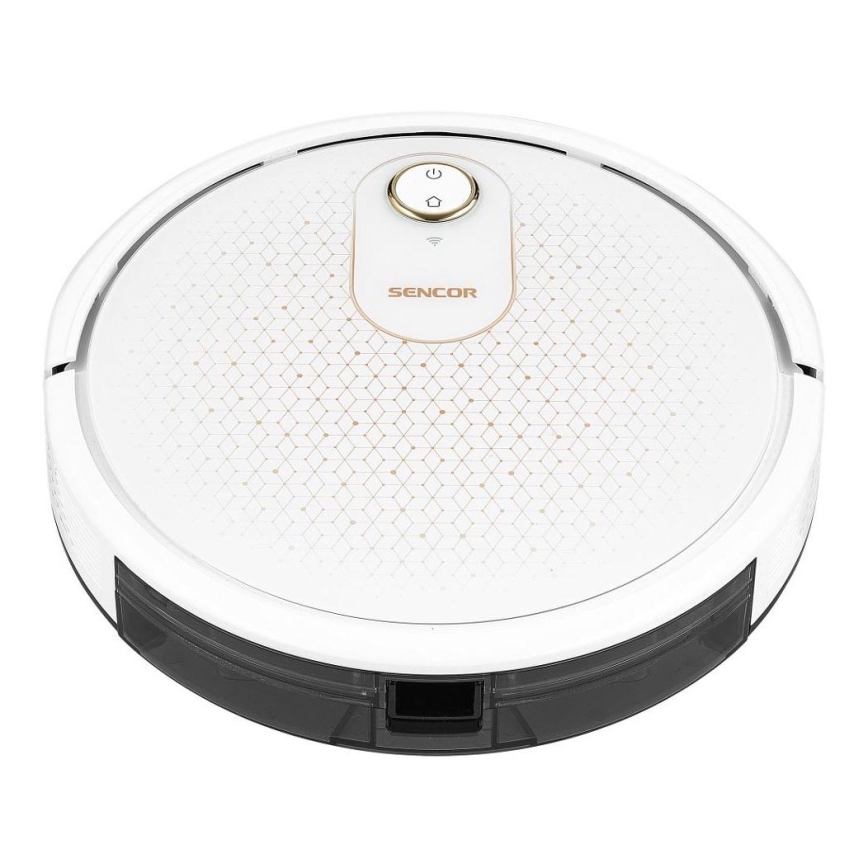 Sencor - Išmanusis robotas dulkių siurblys su šluoste 2in1 28W/2600 mAh Wi-Fi balta + nuotolinio valdymo pultas