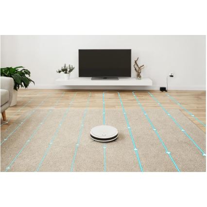 Sencor - Išmanusis robotas dulkių siurblys su šluoste 2in1 28W/2600 mAh Wi-Fi balta + nuotolinio valdymo pultas