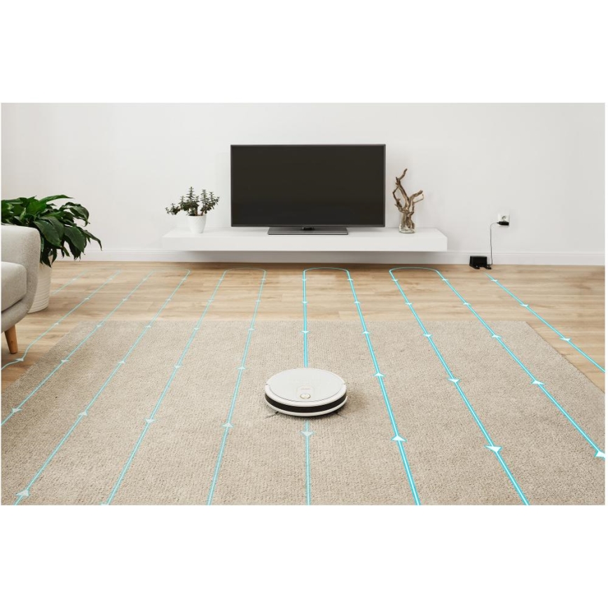 Sencor - Išmanusis robotas dulkių siurblys su šluoste 2in1 28W/2600 mAh Wi-Fi balta + nuotolinio valdymo pultas