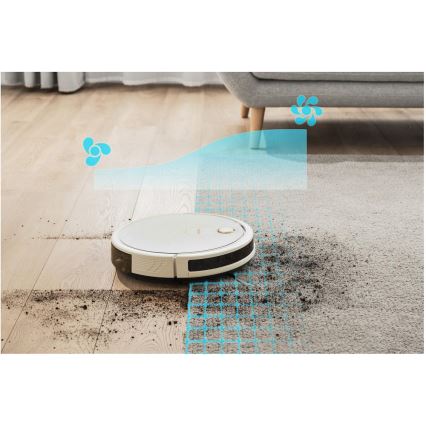 Sencor - Išmanusis robotas dulkių siurblys su šluoste 2in1 28W/2600 mAh Wi-Fi balta + nuotolinio valdymo pultas