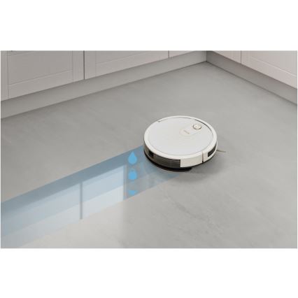 Sencor - Išmanusis robotas dulkių siurblys su šluoste 2in1 28W/2600 mAh Wi-Fi balta + nuotolinio valdymo pultas