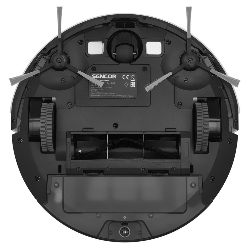 Sencor - Išmanusis robotas dulkių siurblys su šluoste 2in1 28W/2600 mAh Wi-Fi balta + nuotolinio valdymo pultas