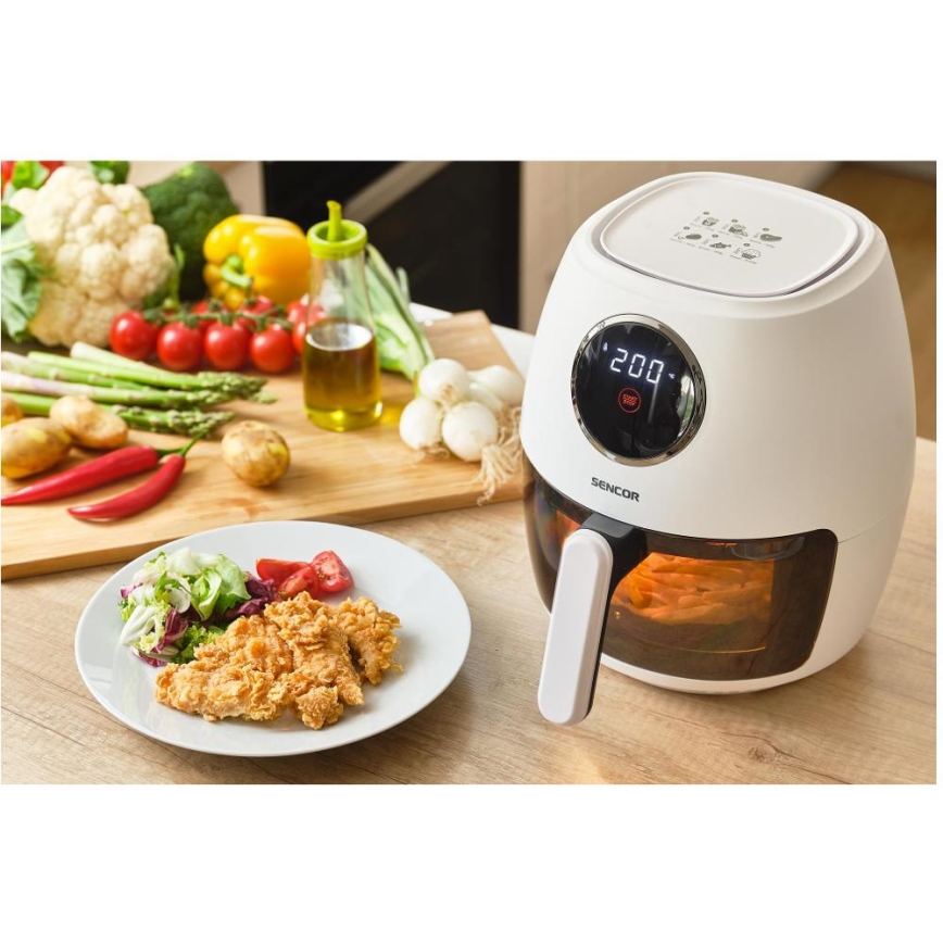 Sencor - Karšto oro gruzdintuvas 3,5 l 1300W/230V balta