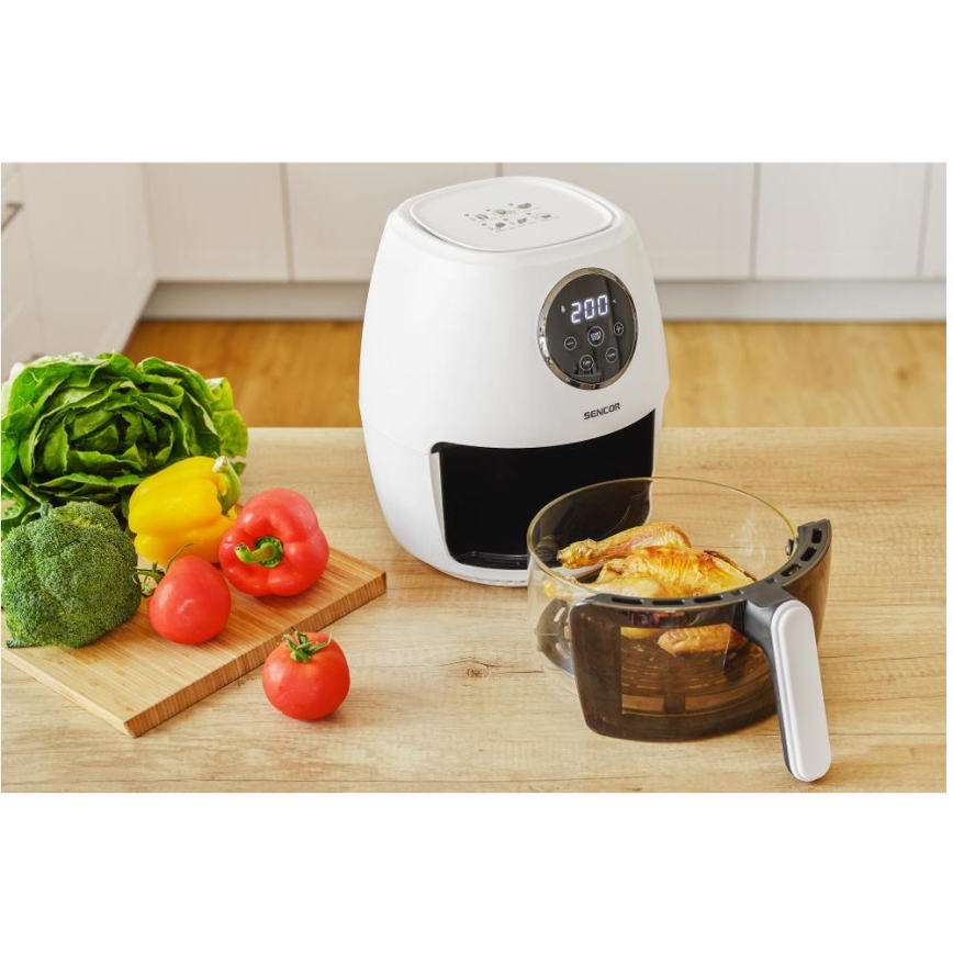 Sencor - Karšto oro gruzdintuvas 3,5 l 1300W/230V balta