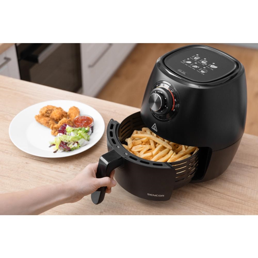 Sencor - Karšto oro gruzdintuvė 3,5 l 1300W/230V juoda