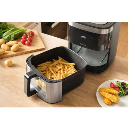 Sencor - Karštų orą cirkuliuojanti gruzdintuvė 9 l 1700W/230V juoda/matinis chromas