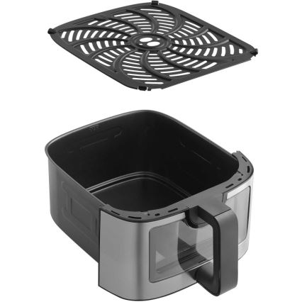 Sencor - Karštų orą cirkuliuojanti gruzdintuvė 9 l 1700W/230V juoda/matinis chromas