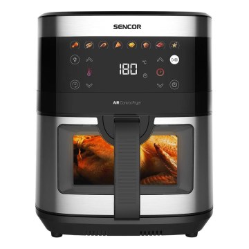 Sencor - Karštų orą cirkuliuojanti gruzdintuvė 9 l 1700W/230V juoda/matinis chromas