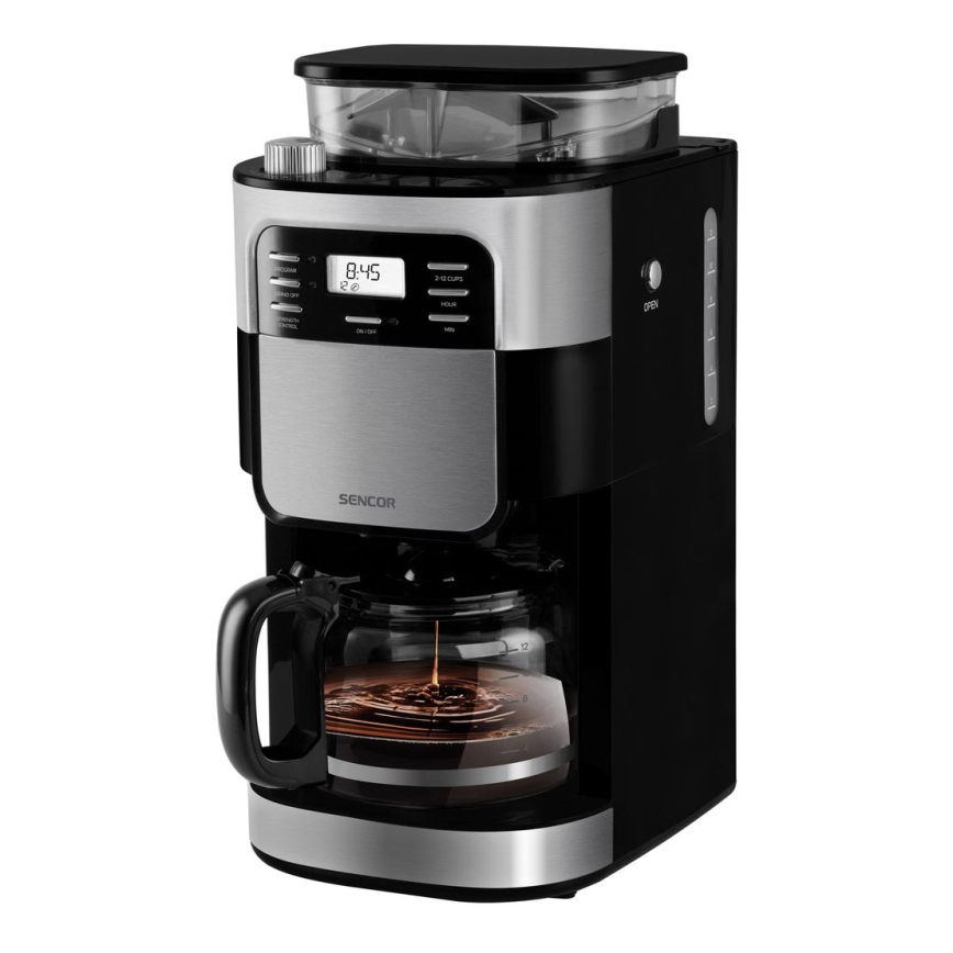 Sencor - Kavos virimo aparatas 1,5 l su LCD ekranu 900W/230V