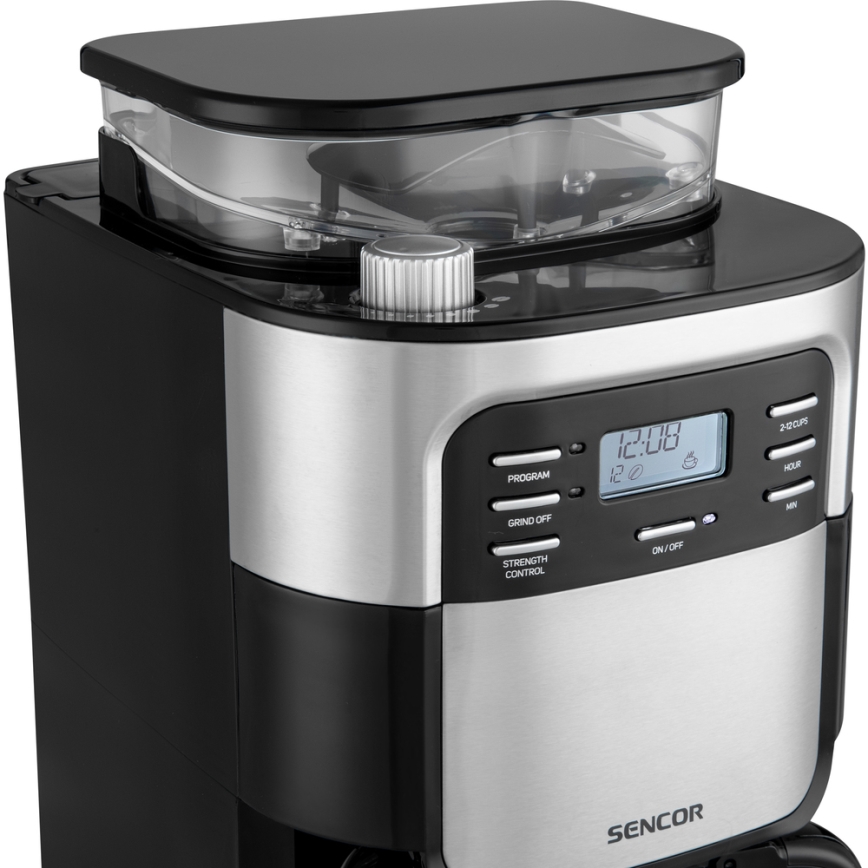 Sencor - Kavos virimo aparatas 1,5 l su LCD ekranu 900W/230V