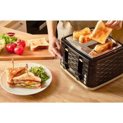 Sencor - Keturių riekelių skrudintuvas 1600W/230V juodas/kreminis