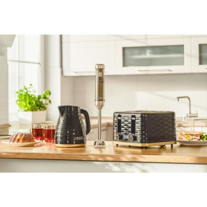 Sencor - Keturių riekelių skrudintuvas 1600W/230V juodas/kreminis