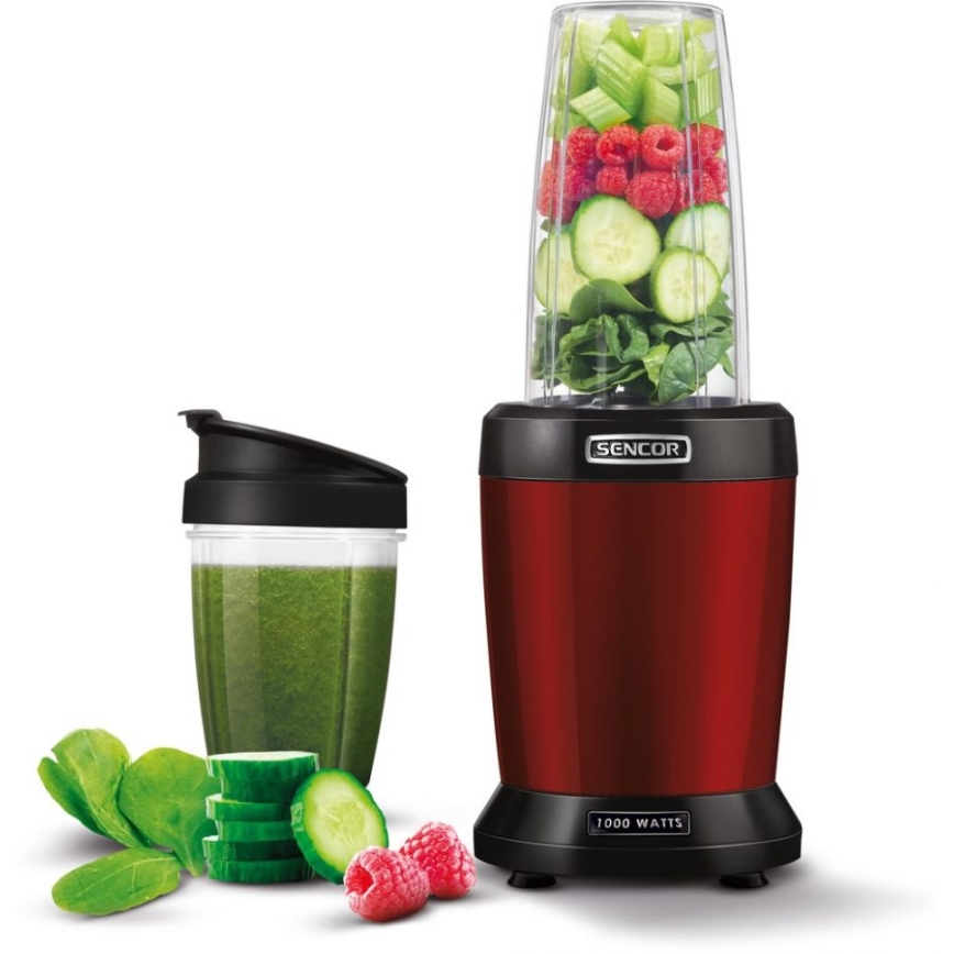 Sencor - Kokteilių nutri maišytuvas 1000W/230V raudonas