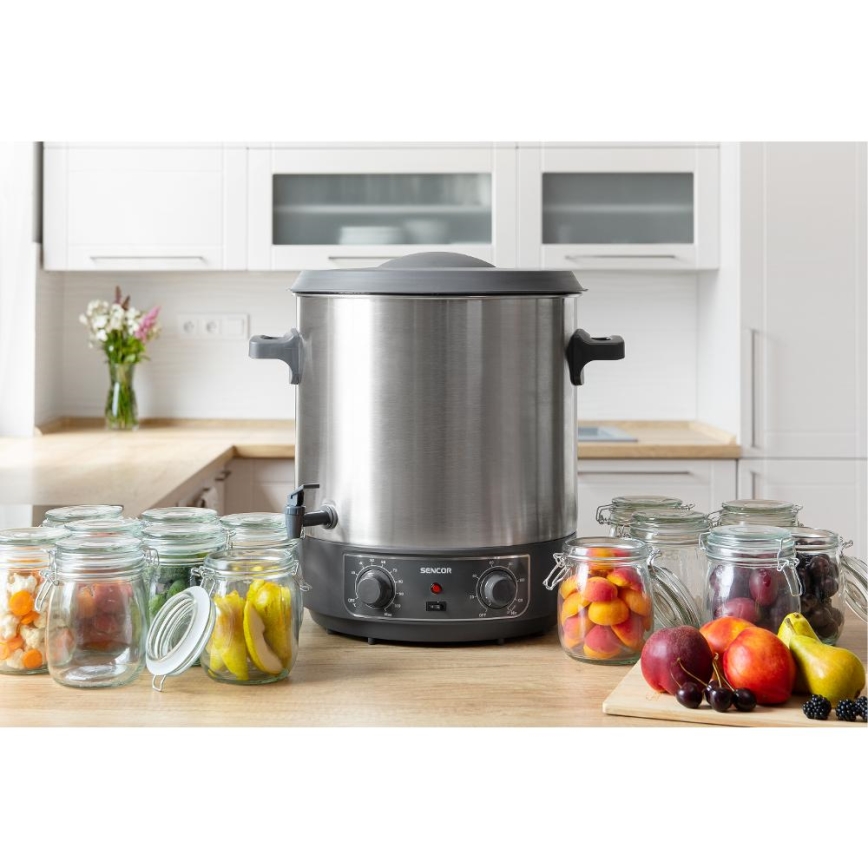 Sencor - Konservavimo puodas 27 l 1800W/230V nerūdijančio plieno/pilka