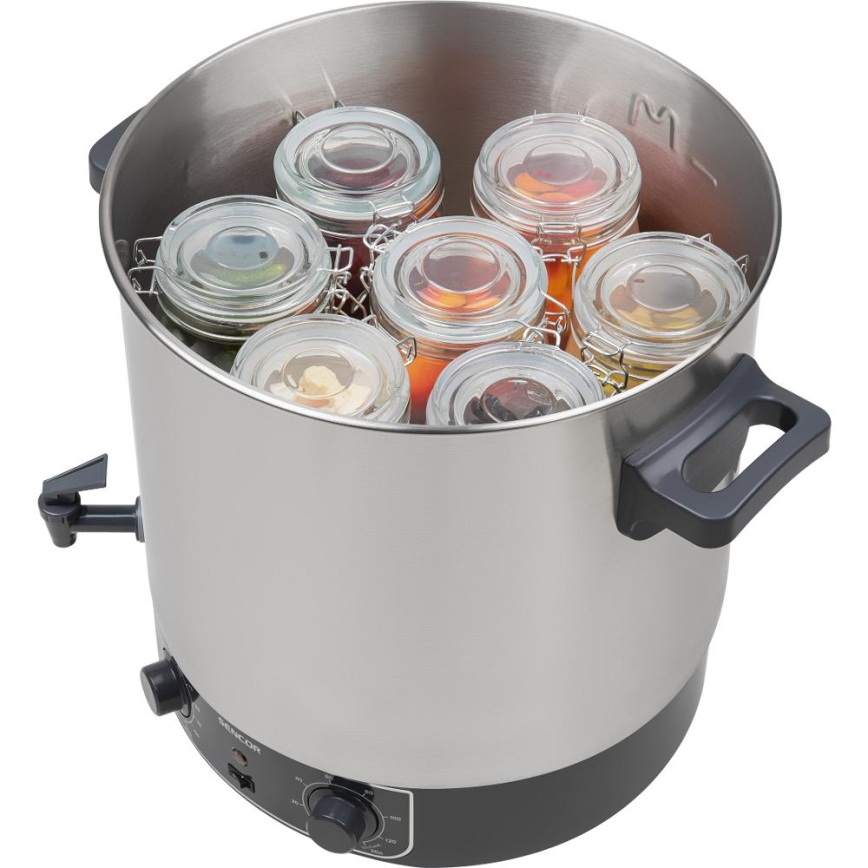Sencor - Konservavimo puodas 27 l 1800W/230V nerūdijančio plieno/pilka