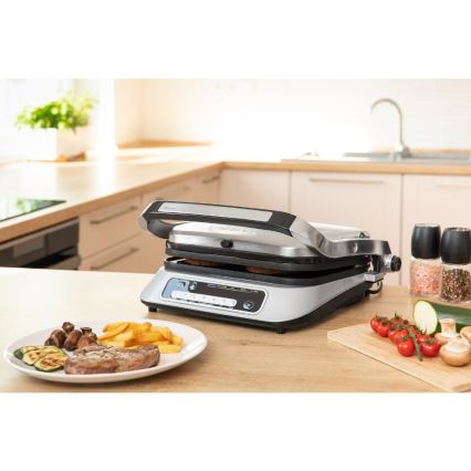 Sencor - Kontaktinis grilis 2100W/230V matinio chromo spalvos