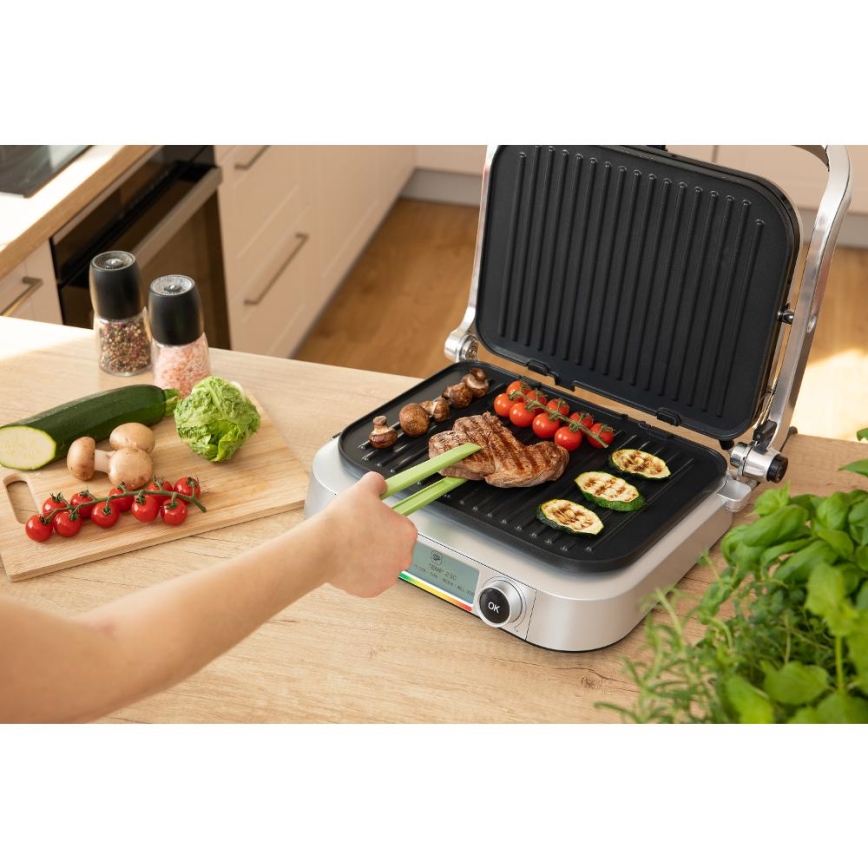 Sencor - Kontaktinis grilis 2100W/230V matinis chromas