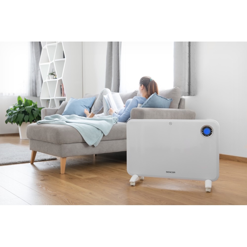 Sencor - Konvekcinis šildytuvas su LCD ekranu ir termostatu 750W/1500W/230V IP24