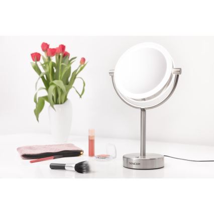 Sencor - Kosmetinis veidrodis su LED apšvietimu LED/5W/230V nerūdijantis