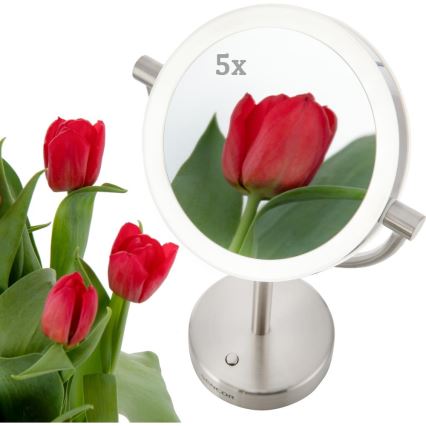 Sencor - Kosmetinis veidrodis su LED apšvietimu LED/5W/230V nerūdijantis