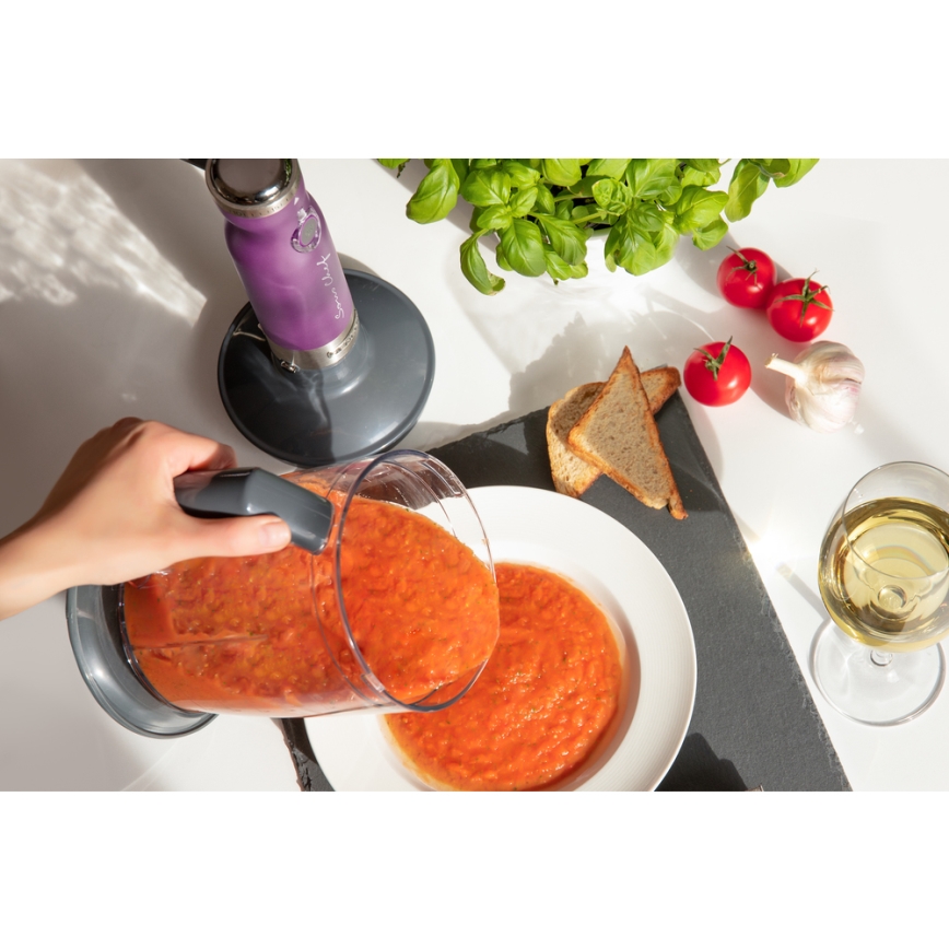 Sencor –  Lazdelinis maišytuvas. 4in1 1200W/230V nerūdijančio plieno/violetinė