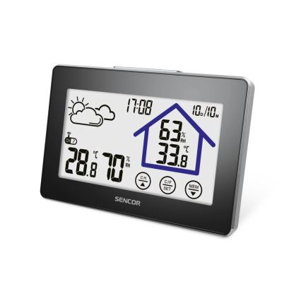 Sencor - Meteorologinė stotis su LCD ekranu 3xAAA