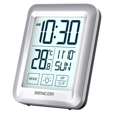 Sencor - Meteorologinė stotis su LCD ekranu su žadintuvu 2xAAA
