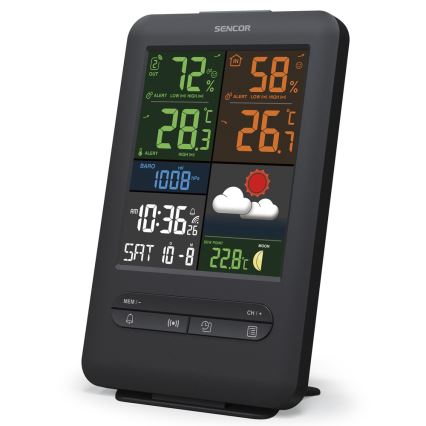 Sencor - meteorologinė stotis su LCD spalvotu ekranu 5V/1xCR2032