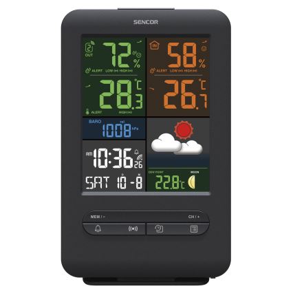 Sencor - meteorologinė stotis su LCD spalvotu ekranu 5V/1xCR2032