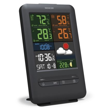 Sencor - meteorologinė stotis su LCD spalvotu ekranu 5V/1xCR2032