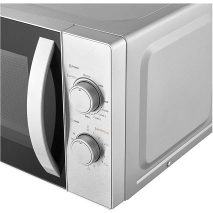 Sencor - Mikrobangų krosnelė su grilio funkcija 700W/1000W/230V 20 l matinis chromas