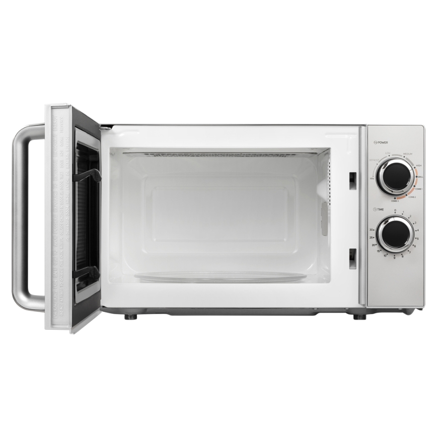 Sencor - Mikrobangų krosnelė su grilio funkcija 700W/900W/230V 17l nerūdijantis plienas