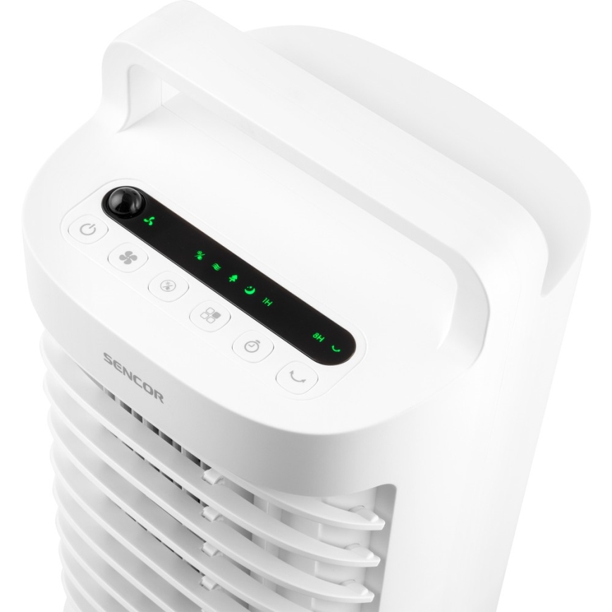 Sencor - Mobilus oro aušintuvas su LED ekranu 3in1 45W/230V baltas + valdymo pultas