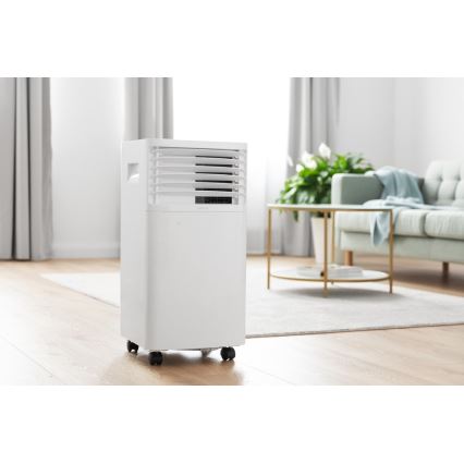 Sencor- Mobilus oro kondicionierius su LCD ekranu 3in1 930W/230V 7000 BTU Wi-Fi baltas + valdymo pultas