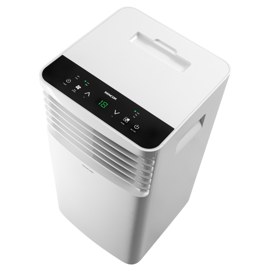 Sencor- Mobilus oro kondicionierius su LCD ekranu 3in1 930W/230V 7000 BTU Wi-Fi baltas + valdymo pultas