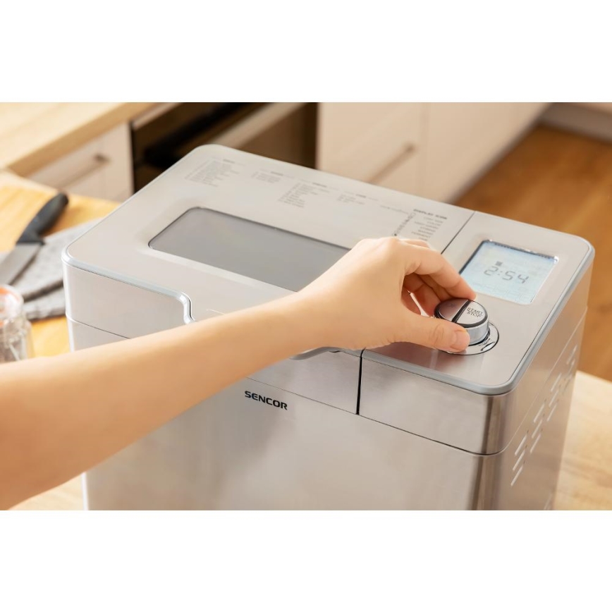 Sencor - namų duonos kepimo aparatas 550W/230V matinis chromas