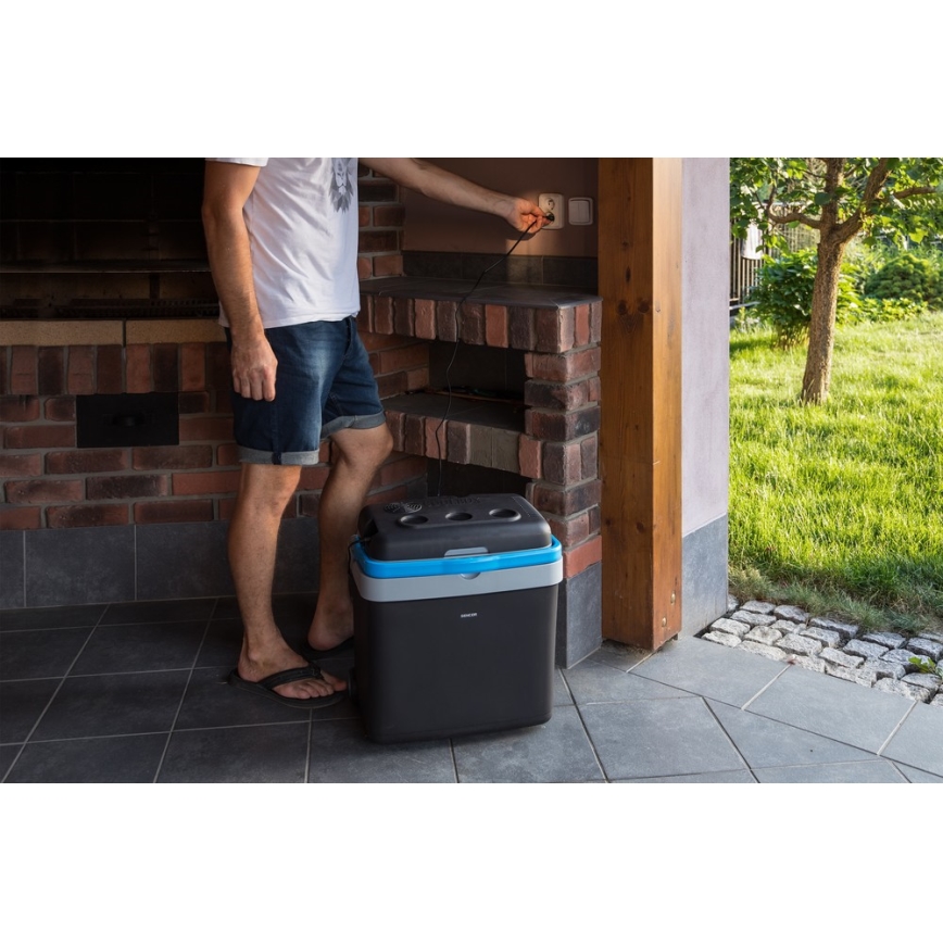 Sencor - Nešiojamas automobilinis šaldytuvas 33 l 60W/12V/230V juodas