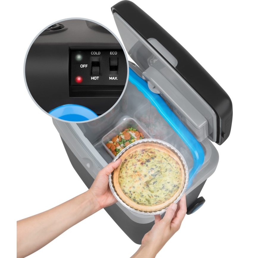 Sencor - Nešiojamas automobilinis šaldytuvas 33 l 60W/12V/230V juodas