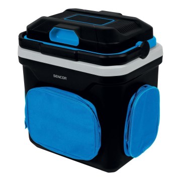 Sencor - Nešiojamas automobilio šaldytuvas 24 l 60W/12V/230V juoda/mėlyna