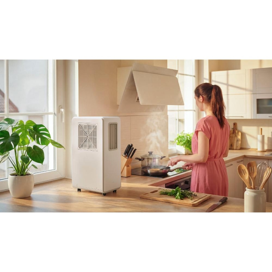 Sencor - Nešiojamas oro kondicionierius 4 viename 200W/230V 1800 BTU baltas + su nuotoliniu pulteliu