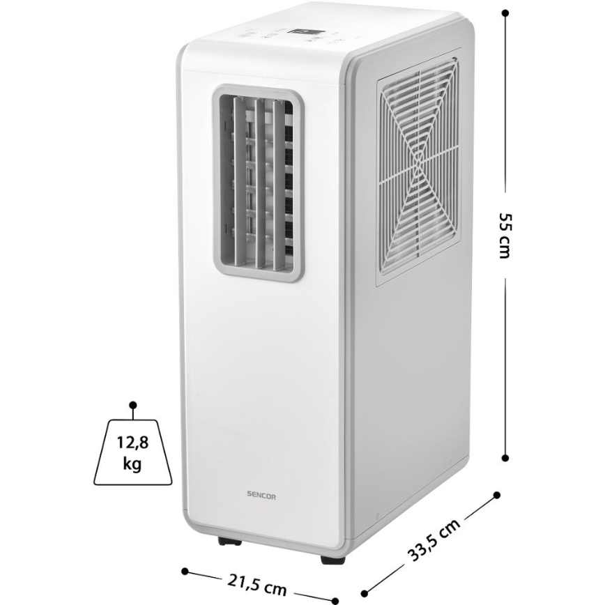 Sencor - Nešiojamas oro kondicionierius 4 viename 200W/230V 1800 BTU baltas + su nuotoliniu pulteliu