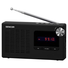 Sencor – Nešiojamas PLL FM radijo imtuvas 5W 800 mAh 3,7V USB ir MicroSD