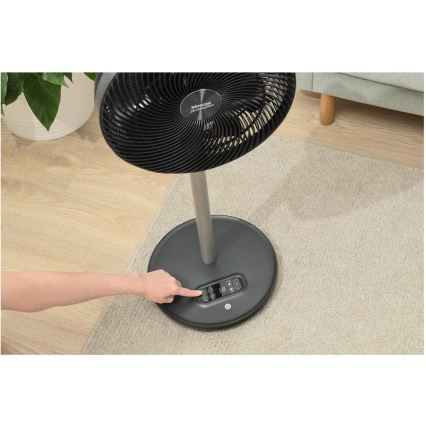 Sencor - Pastatomas ventiliatorius 3D UltraSilent 26W/230V Wi-Fi juodas + nuotolinis pultelis